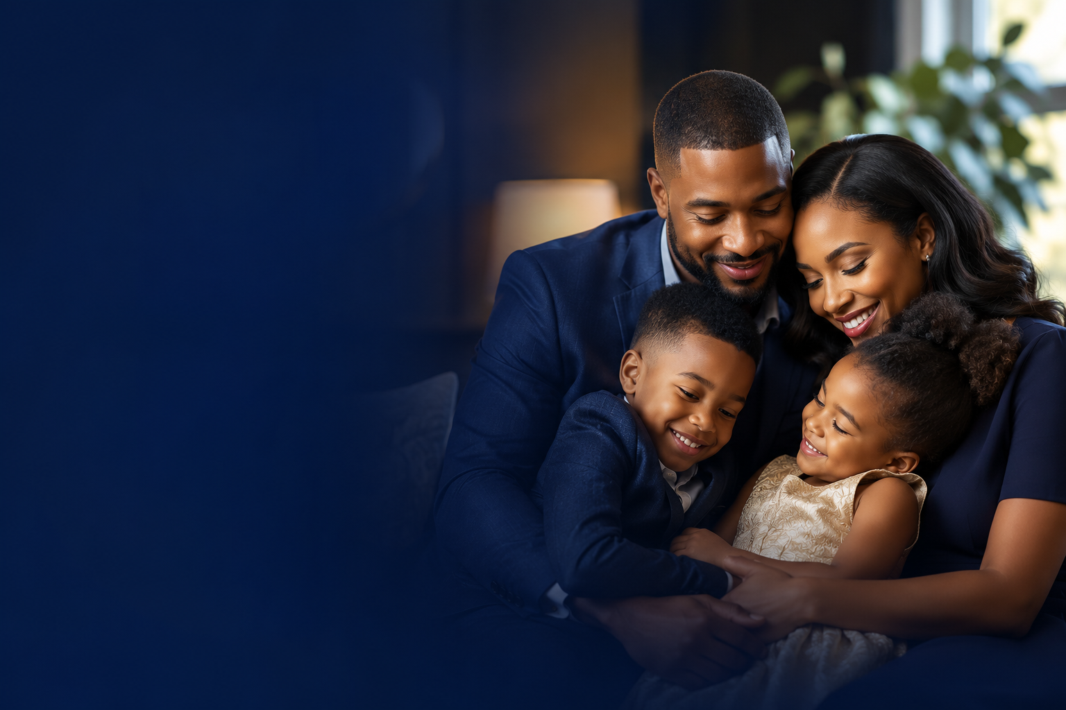 A warm family embracing — the heart of Generations Crest's mission